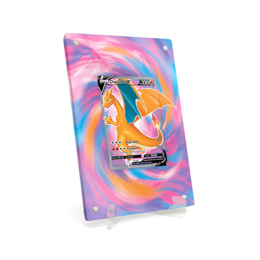 Extended Artwork Display Case Frame compatible with Pokemon Charizard V Sword &amp; Shield Promos #SWSH050