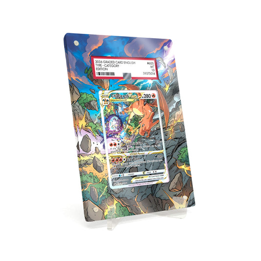 Extended Artwork Display Case Rahmen passend für PSA Pokemon Charizard VSTAR Sword & Shield Promos #SWSH262