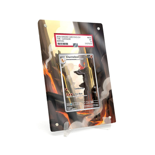Extended Artwork Display Case Rahmen passend für PSA Pokemon Charmeleon 151 (MEW) #169