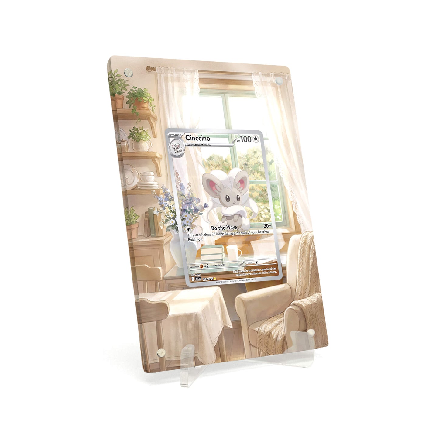 Extended Artwork Display Case Rahmen passend für Pokemon Cinccino Black Bolt (BLK) #153