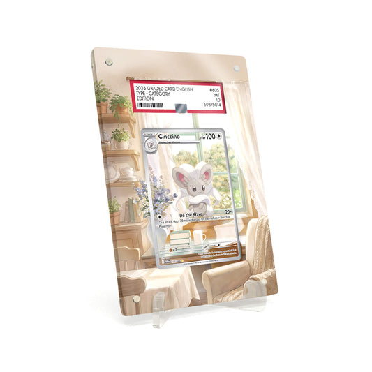 Extended Artwork Display Case Rahmen passend für PSA Pokemon Cinccino Black Bolt (BLK) #153