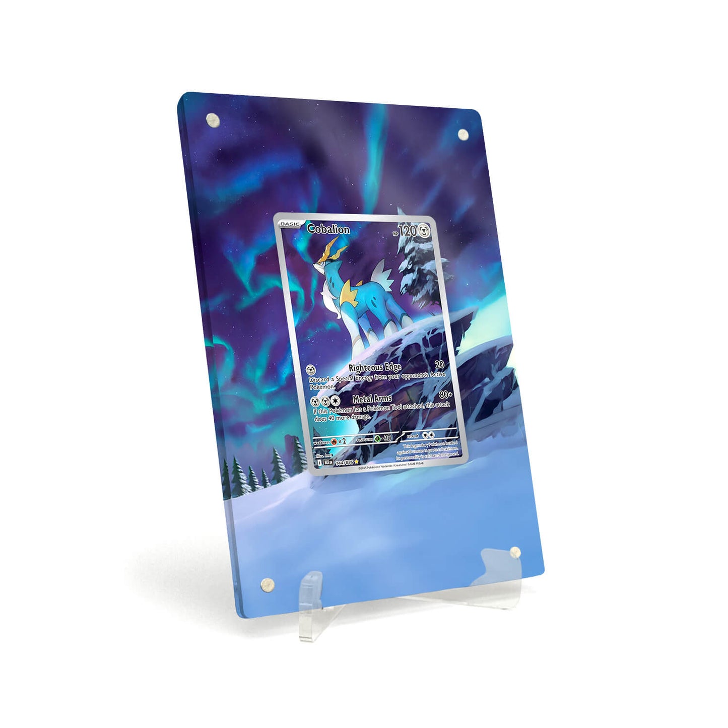 Extended Artwork Display Case Frame suitable for Pokémon Cobalion Black Bolt BLK 144