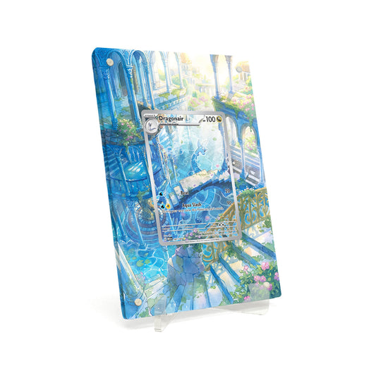 Extended Artwork Display Case Frame compatible with Pokemon Dragonair 151 (MEW) #181