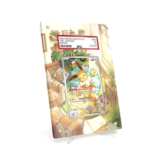 Extended Artwork Display Case Frame suitable for PSA Pokémon Eevee Scarlet & Violet Promos (SVP) #173