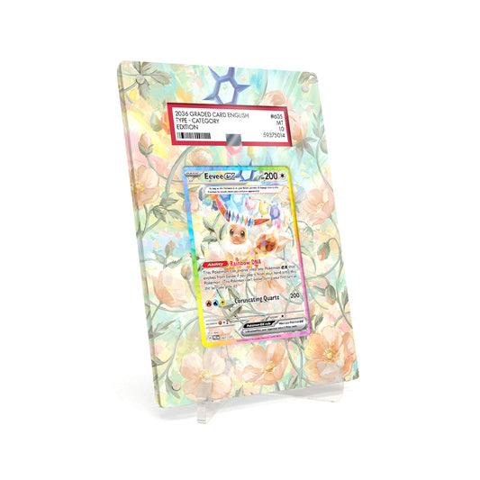 Extended Artwork Display Case Frame suitable for PSA Pokémon Eevee ex Prismatic Evolutions (PRE) #167