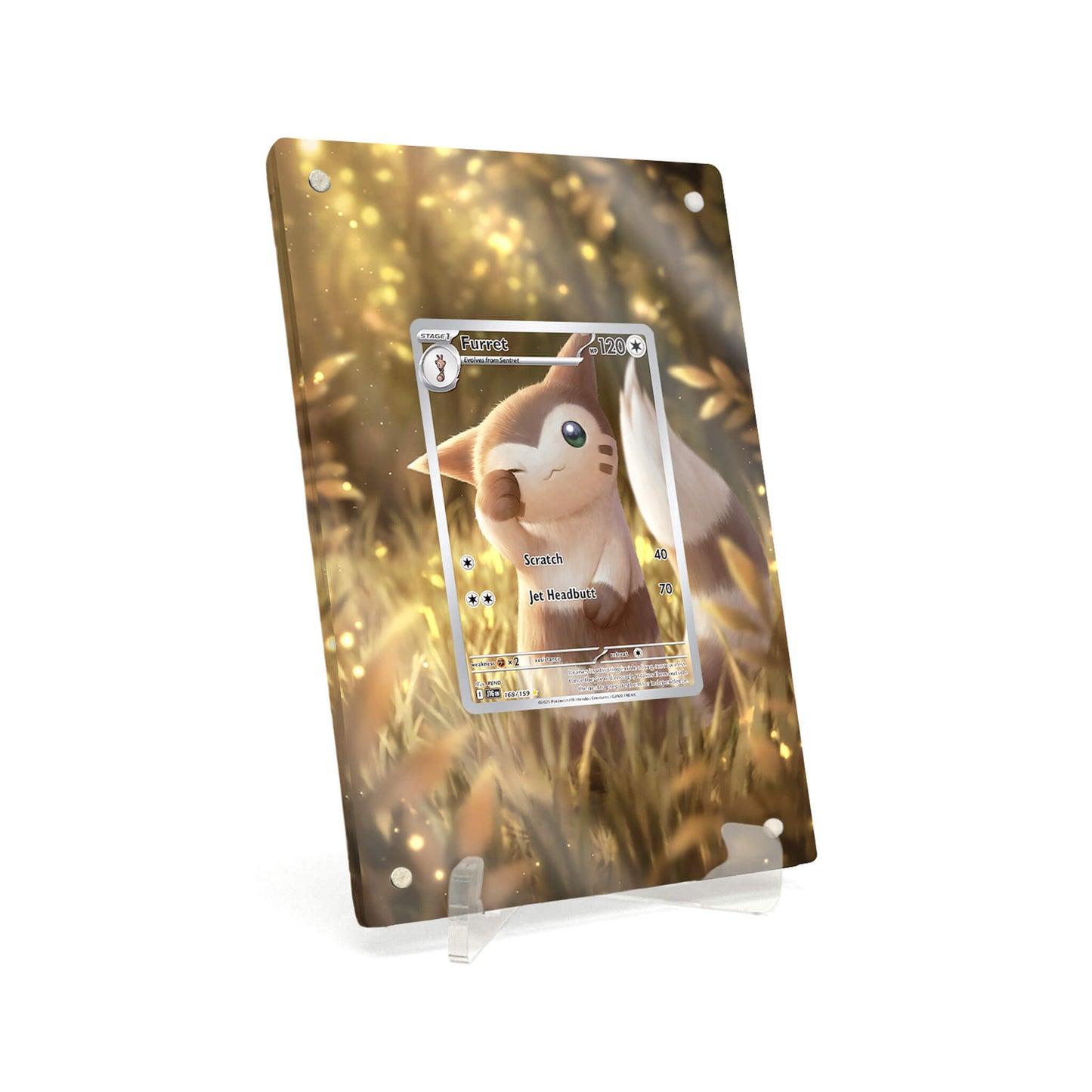 Extended Artwork Display Case Frame suitable for Pokemon Furret Journey Together (JTG) #168