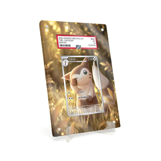 Extended Artwork Display Case Frame suitable for PSA Pokemon Furret Journey Together (JTG) #168