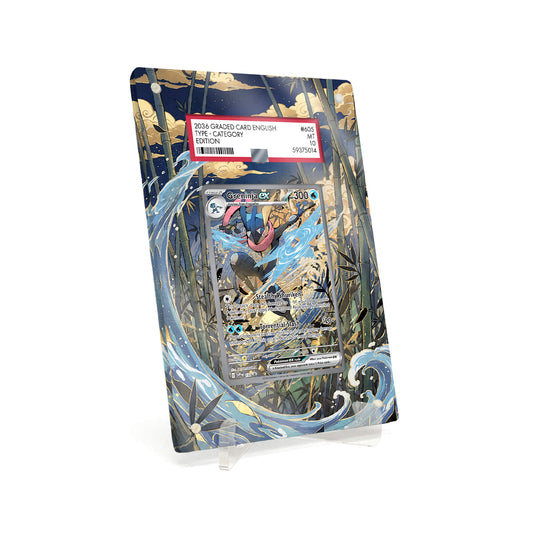 Extended Artwork Display Case Frame suitable for PSA Pokémon Greninja ex Scarlet & Violet Promos (SVP) #132
