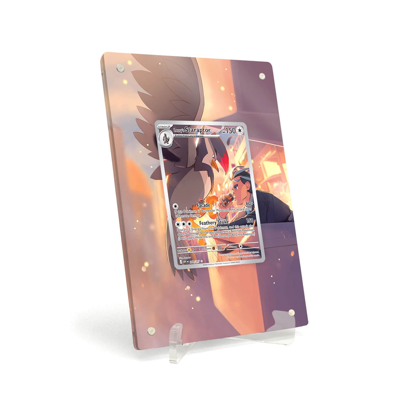 Extended Artwork Display Case Rahmen passend für Pokemon Larrys Staraptor Ascended Heroes ASC 249