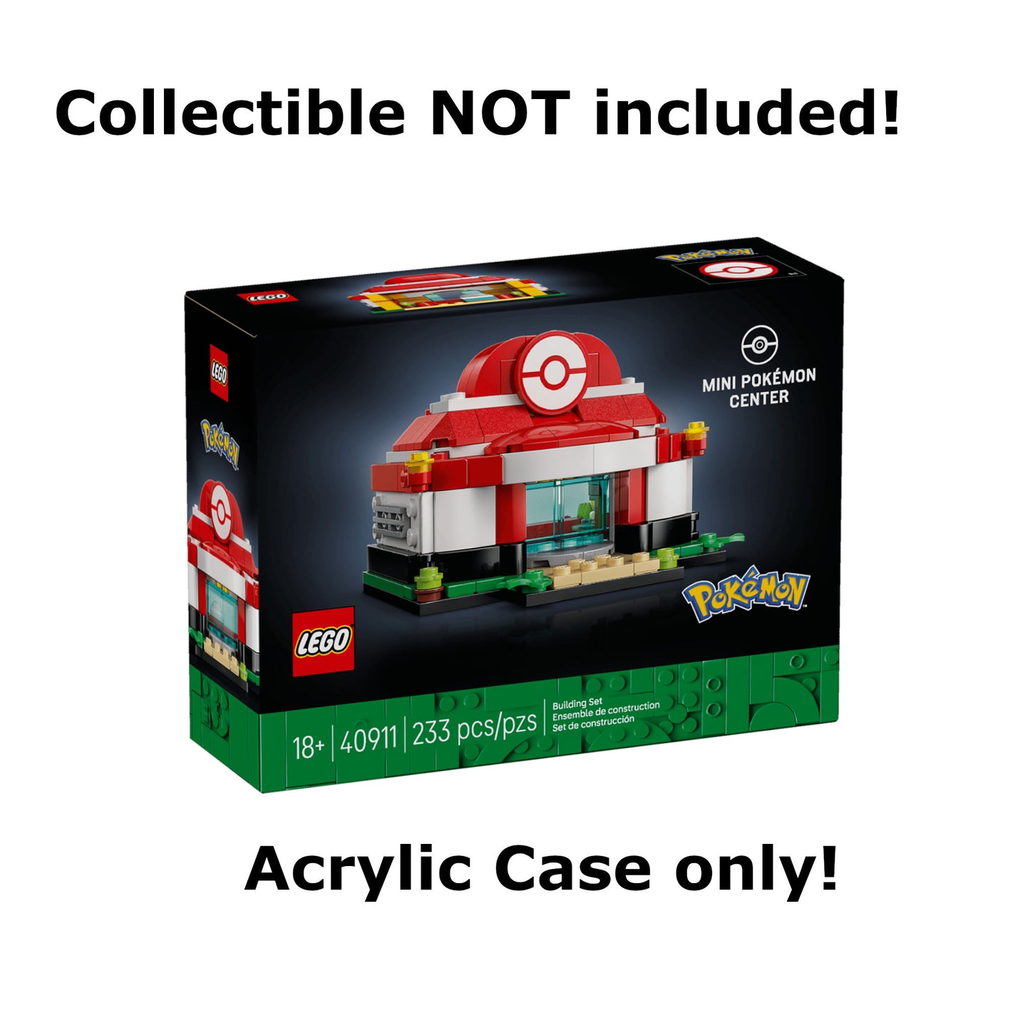 Acryl Case passend für Lego 40911 Mini Pokemon Center Special Set