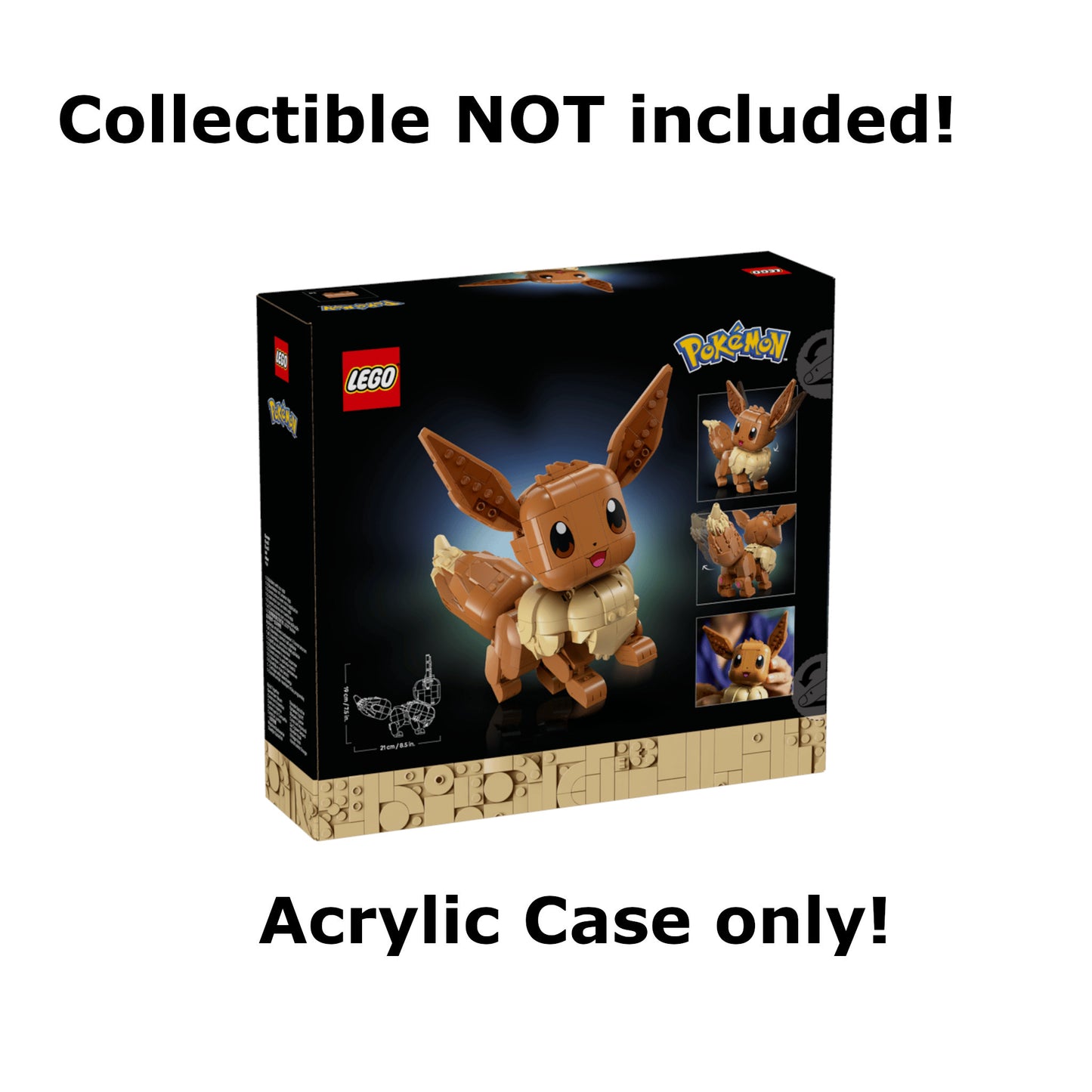 Acryl Case passend für Lego Pokemon 72151 Evoli Set