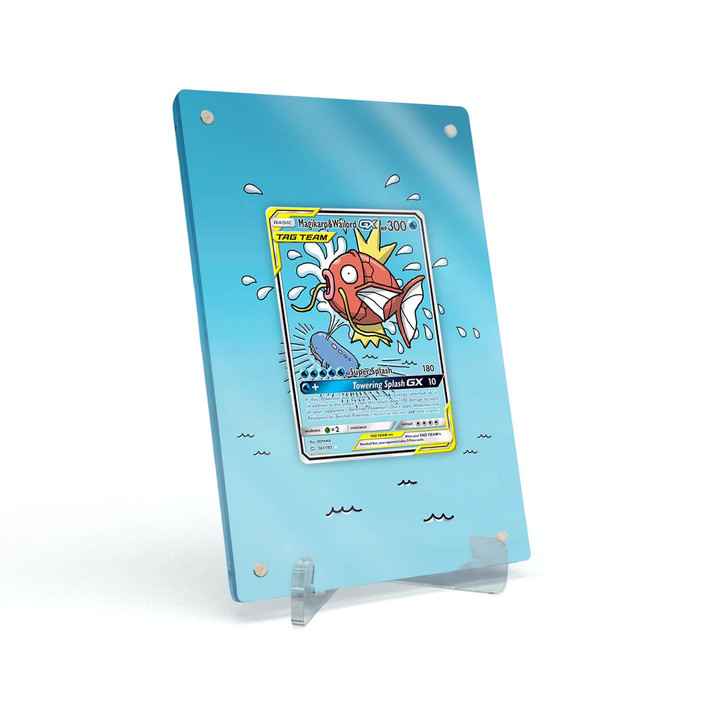 Extended Artwork Display Case Rahmen passend für Pokemon Magikarp and Wailord GX Team Up TEU 161