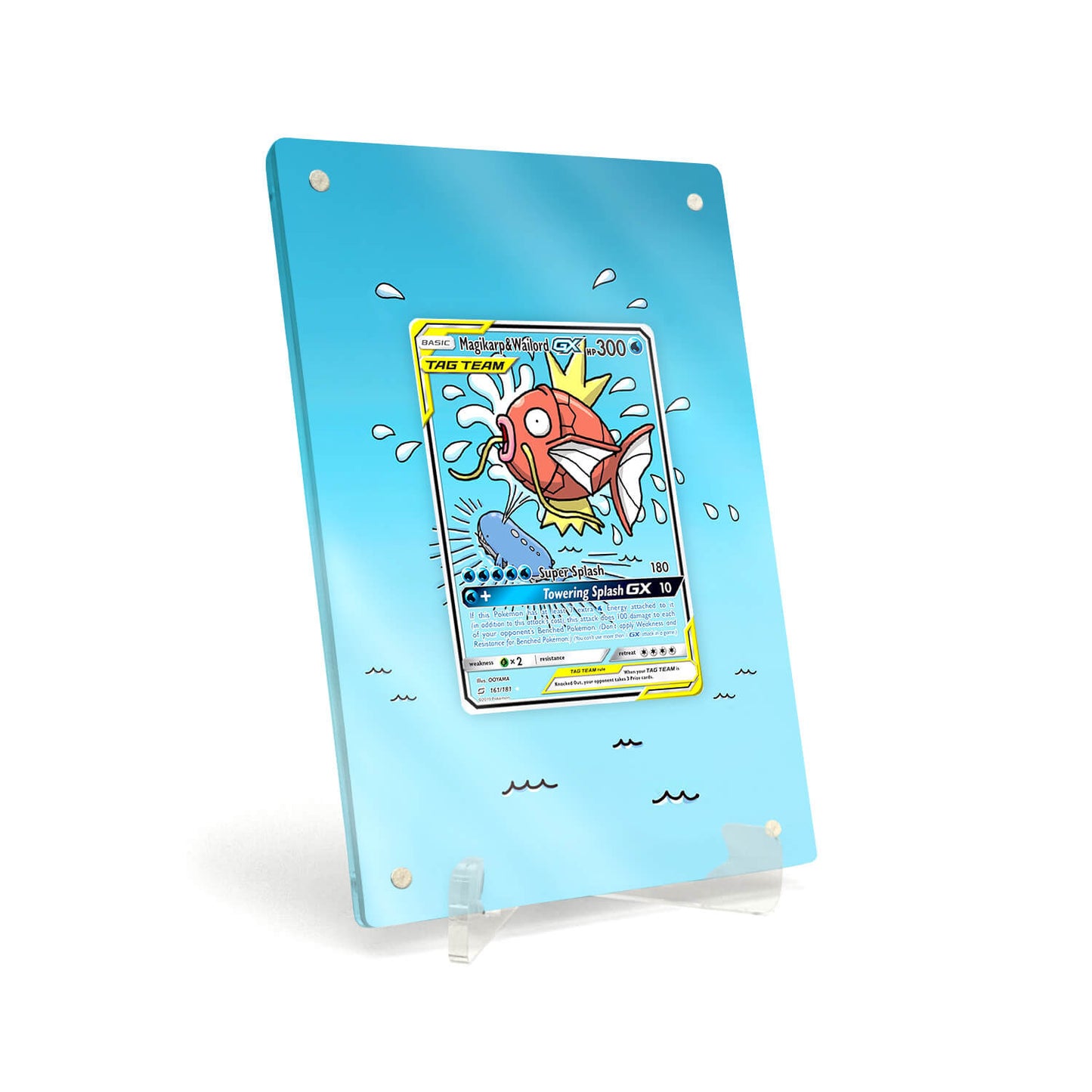Extended Artwork Display Case Frame suitable for Pokemon Magikarp and Wailord GX Team Up TEU 161