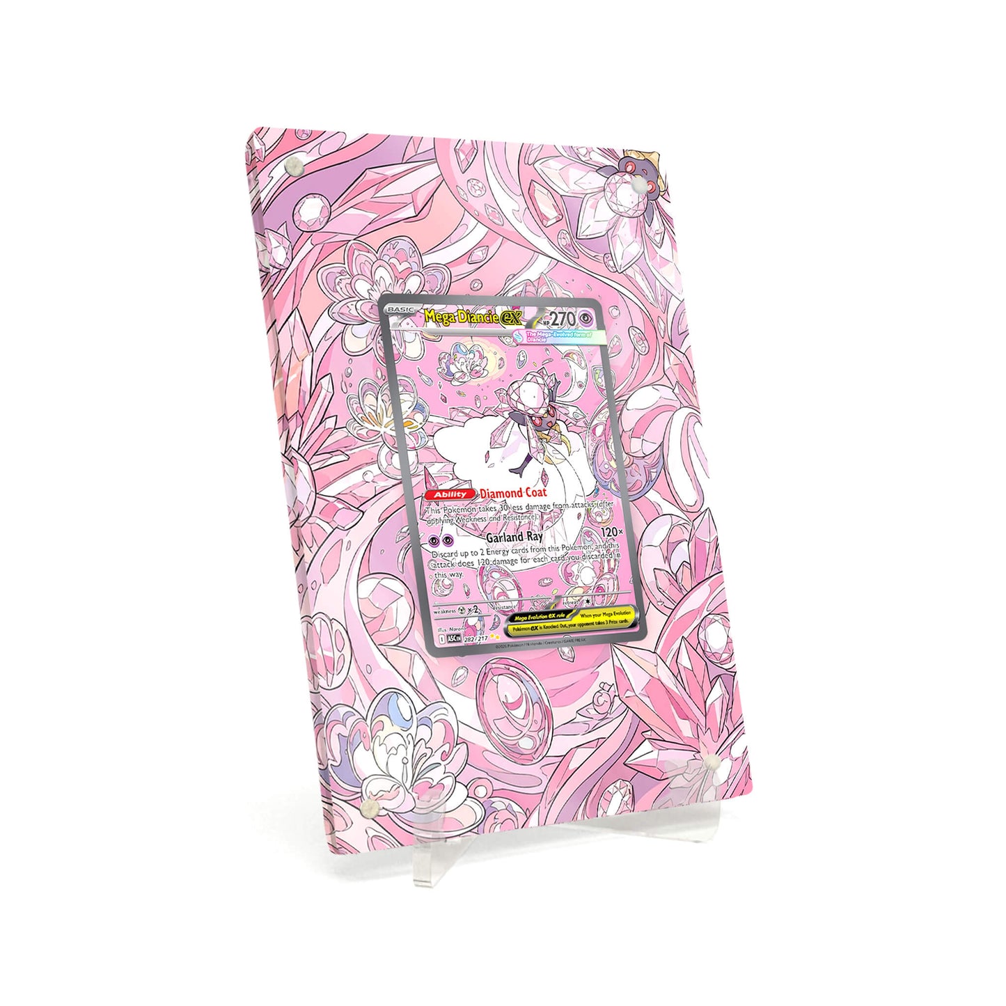 Extended Artwork Display Case Frame suitable for Pokemon Mega Diancie ex Ascended Heroes (ASC) #282