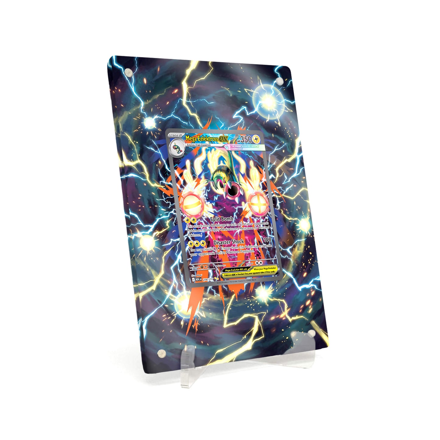 Extended Artwork Display Case Rahmen passend für Pokemon Mega Eelektross ex Ascended Heroes (ASC) #278