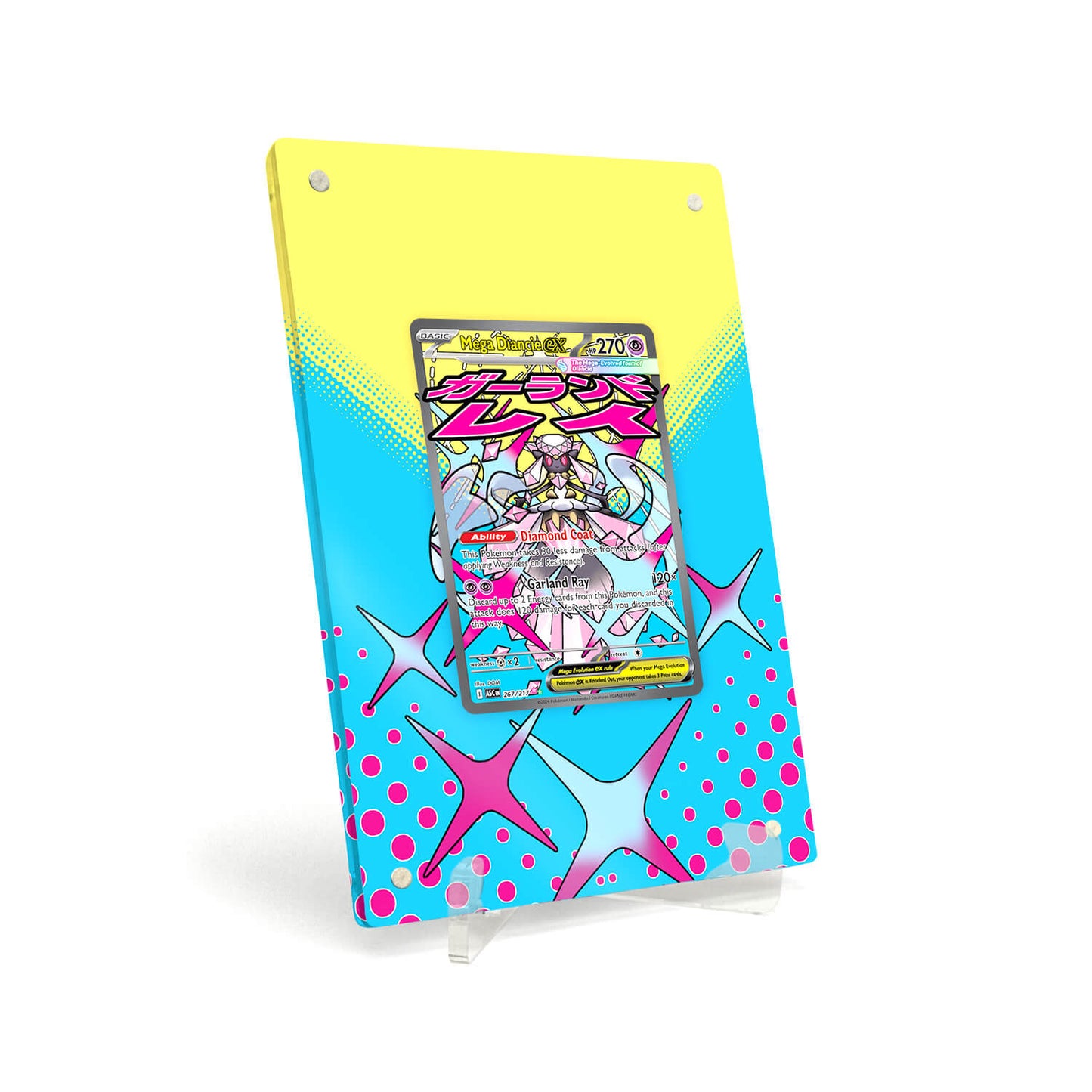 Extended Artwork Display Case Frame suitable for Pokemon Mega Diancie ex Ascended Heroes ASC 267