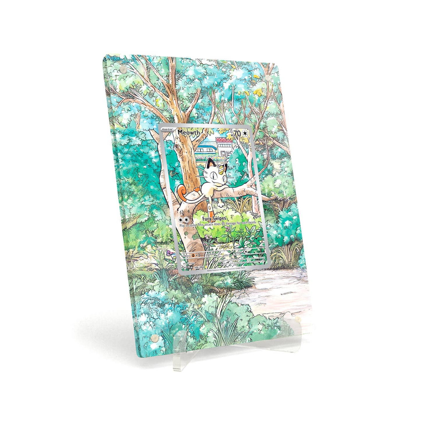 Extended Artwork Display Case Rahmen passend für Pokemon Meowth Phantasmal Flames PFL 106