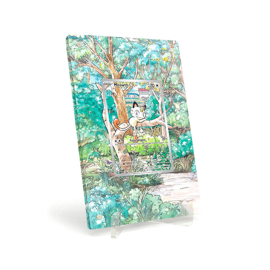 Extended Artwork Display Case Rahmen passend für Pokemon Meowth Phantasmal Flames PFL 106