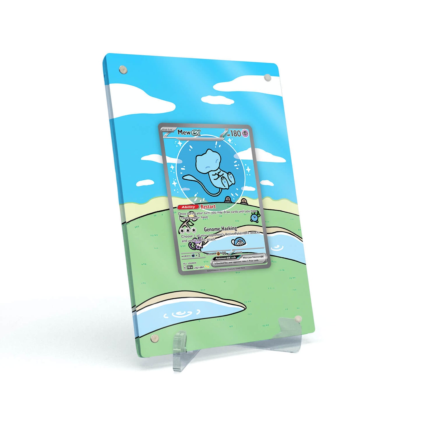 Extended Artwork Display Case Rahmen passend für Pokemon Mew ex Paldean Fates PAF 232