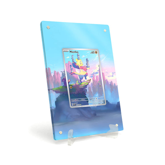 Extended Artwork Display Case Rahmen passend für Pokemon Mienfoo White Flare WHT 133