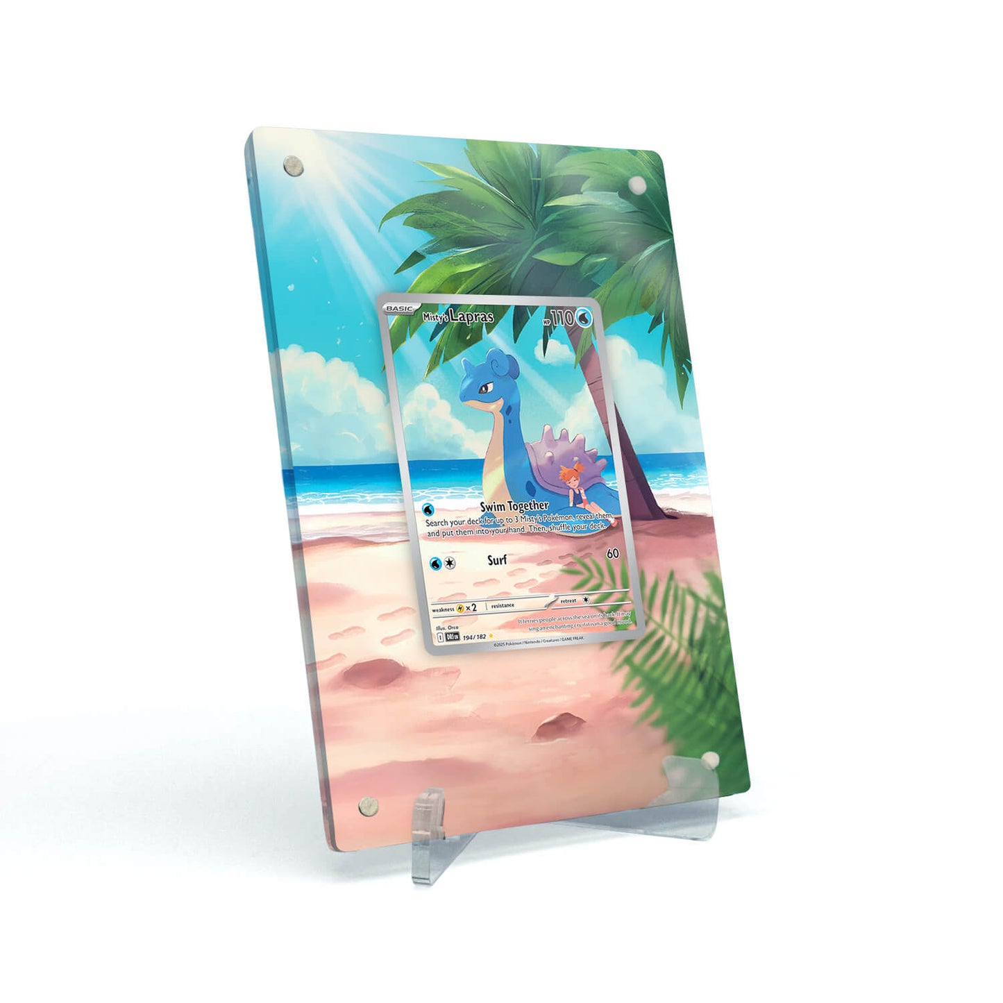 Extended Artwork Display Case Rahmen passend für Pokemon Mistys Lapras Destined Rivals DRI 194