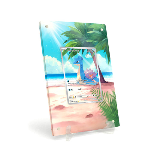 Extended Artwork Display Case Frame compatible with Pokemon Mistys Lapras Destined Rivals DRI 194