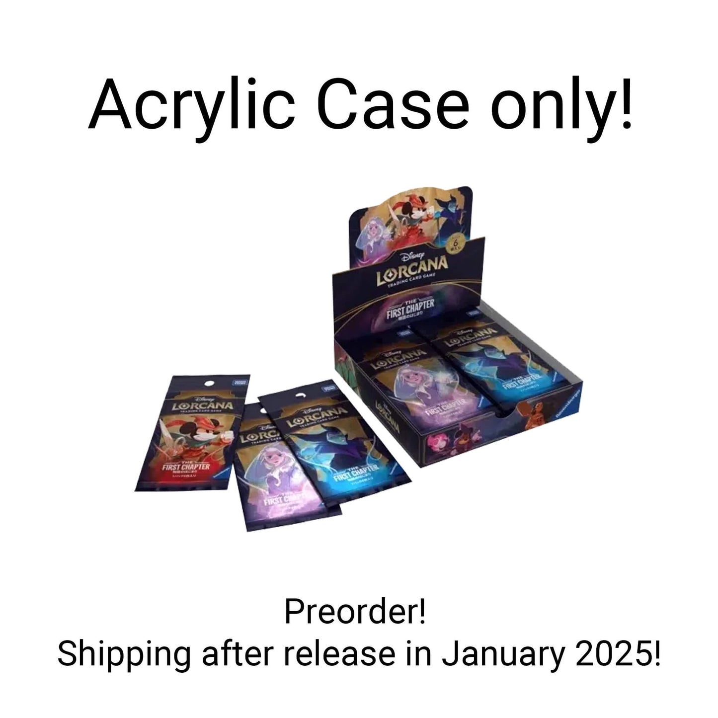 PREORDER! Acrylic Case suitable for Disney Lorcana Display Booster Box Japanese First Chapter