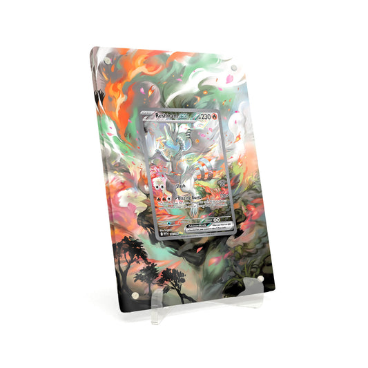Extended Artwork Display Case Rahmen passend für Pokemon Reshiram ex White Flare #166