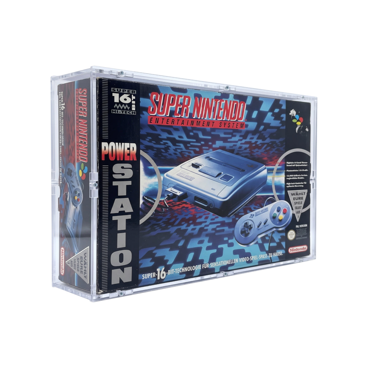 Acrylic Case for Super Nintendo Console, Original Packaging, SNES Small / Big Version