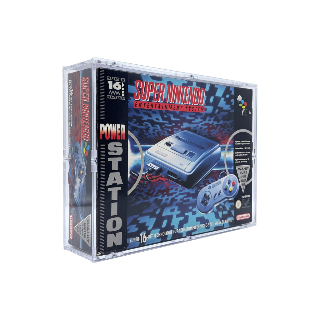 Acrylic Case for Super Nintendo Console, Original Packaging, SNES Small / Big Version