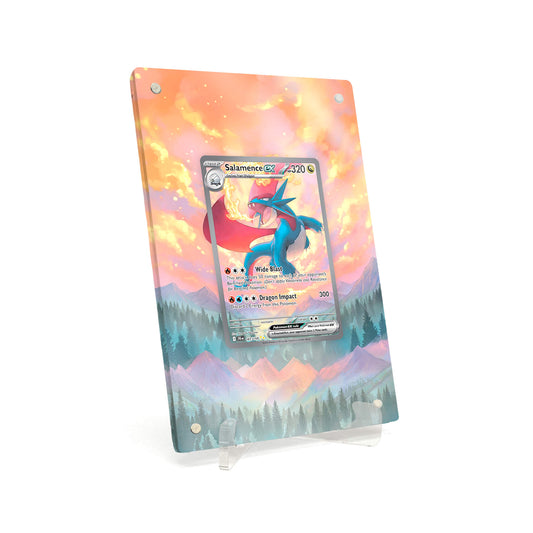 Extended Artwork Display Case Rahmen passend für Pokemon Salamence ex Journey Together (JTG) #187
