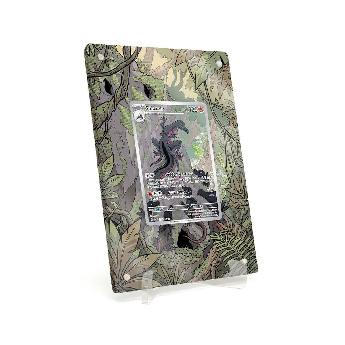 Extended Artwork Display Case Frame suitable for Pokemon Salazzle Ascended Heroes (ASC) #224