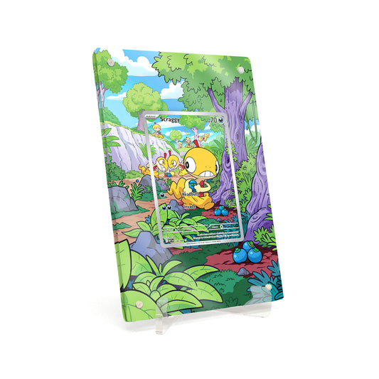 Extended Artwork Display Case Rahmen passend für Pokemon Scraggy White Flare (WHT) #138