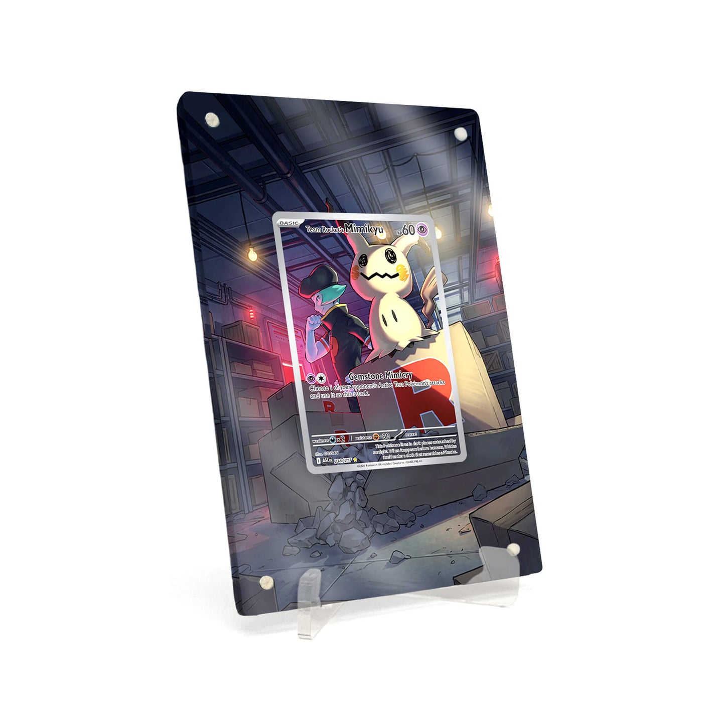 Extended Artwork Display Case Rahmen passend für Pokemon Team Rocket’s Mimikyu Ascended Heroes (ASC) #238