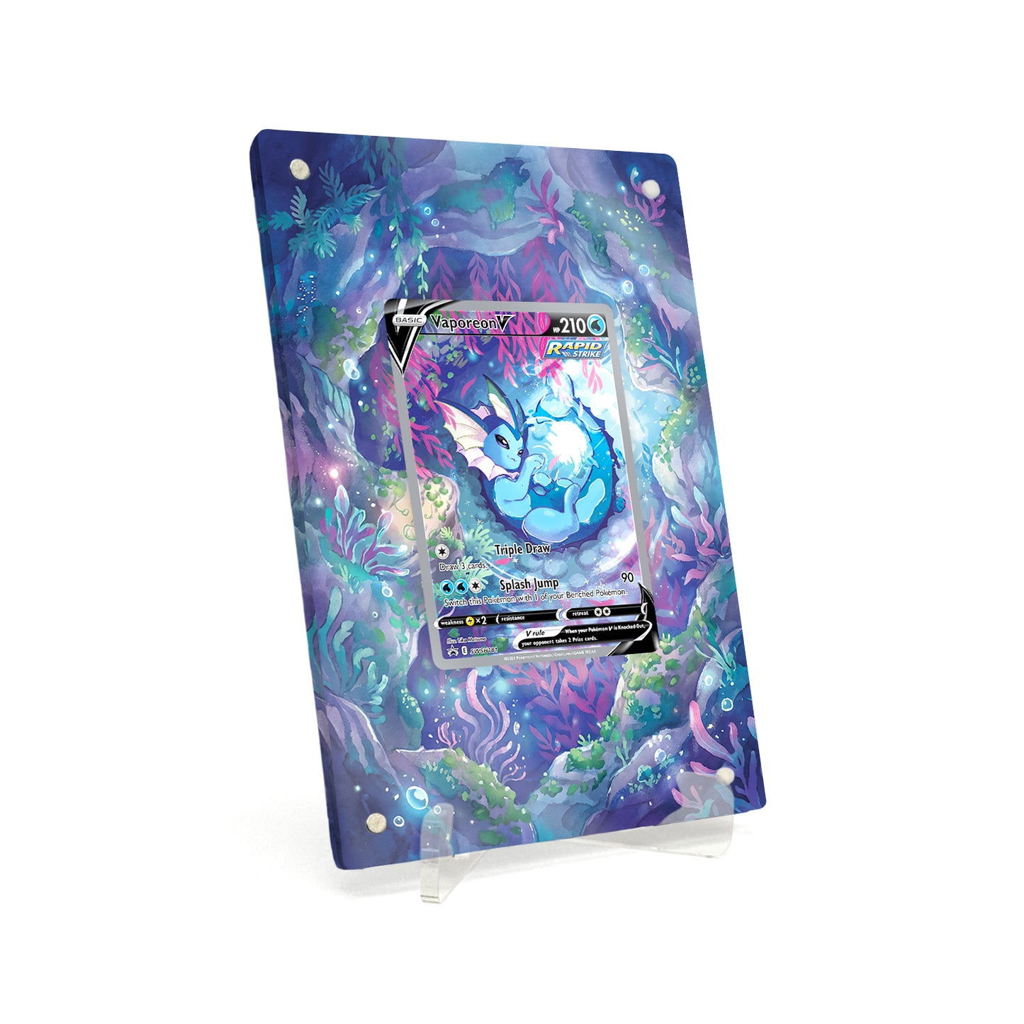Extended Artwork Display Case Rahmen passend für Pokemon Vaporeon V Sword & Shield Promos #SWSH181