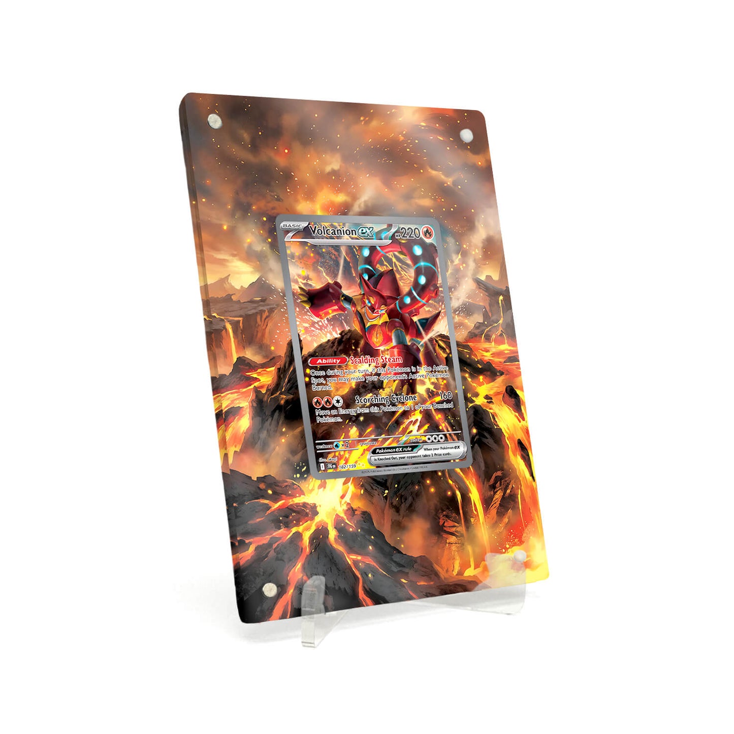 Extended Artwork Display Case Rahmen passend für Pokemon Volcanion ex Journey Together #182
