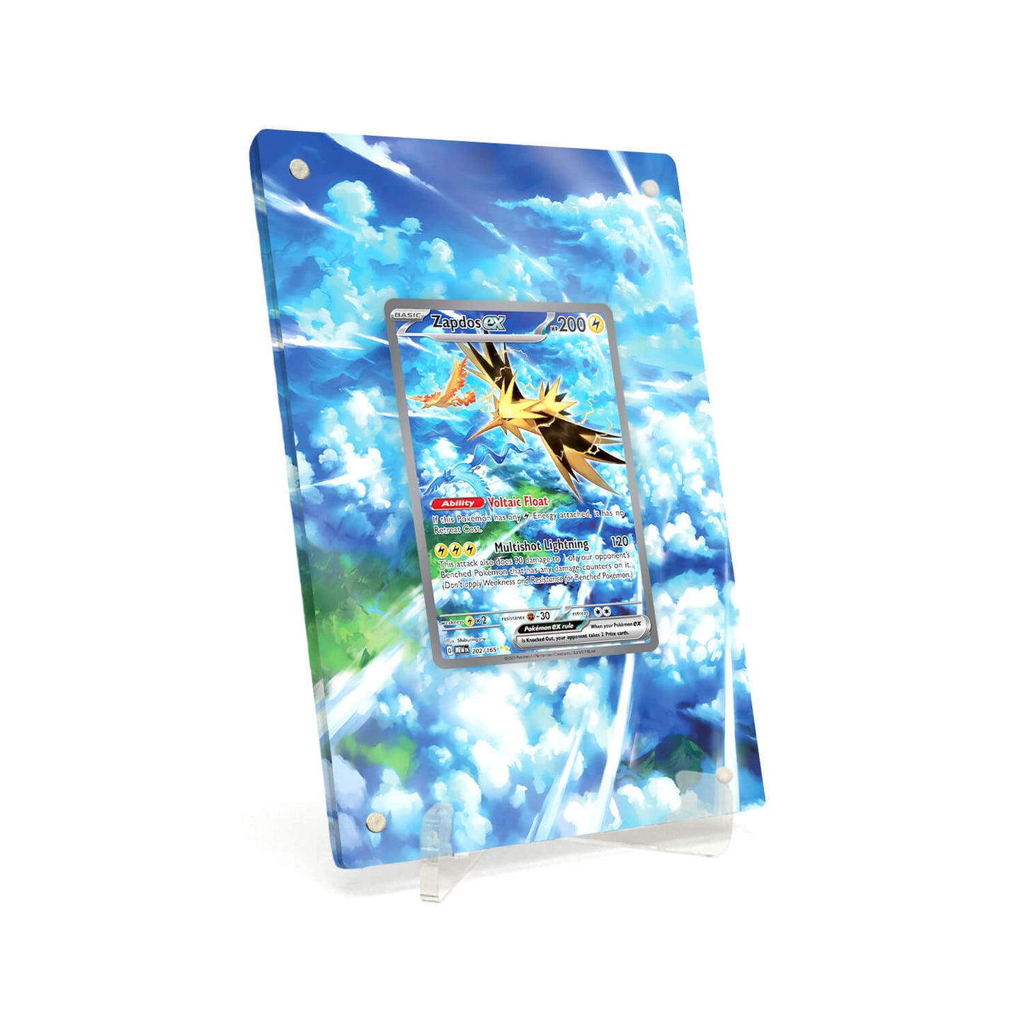 Extended Artwork Display Case Rahmen passend für Pokemon Zapdos ex 151 MEW #202