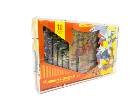 Acryl Case für Pokemon Tag Team Reshiram & Charizard GX Premium Kollektion