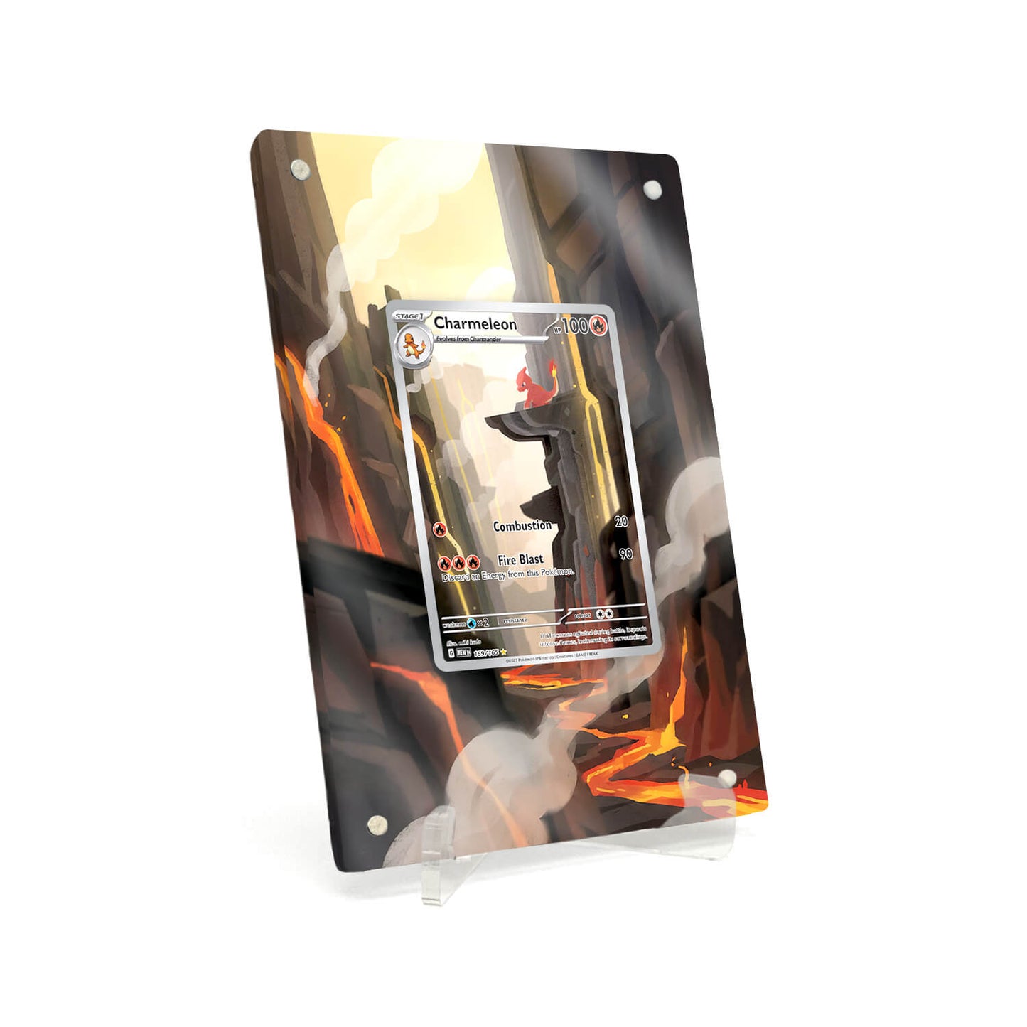 Extended Artwork Display Case Rahmen passend für Pokemon Charmeleon 151 (MEW) #169