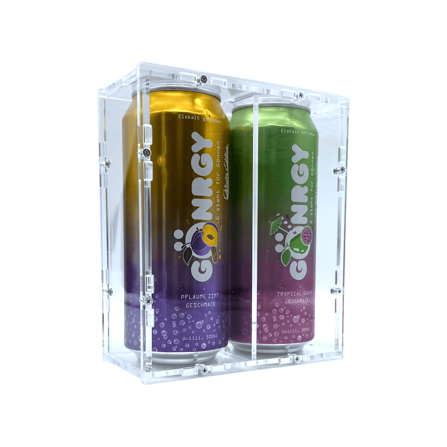 Acrylic case suitable for the Gönergy can of MontanaBlack 2er Plum Cinnamon &amp; Tropical Guava