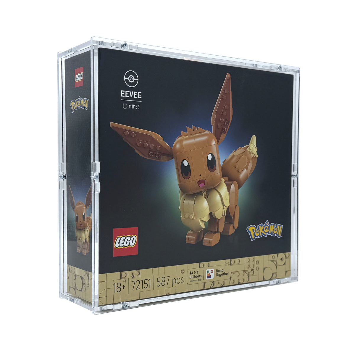 Acryl Case passend für Lego Pokemon 72151 Evoli Set