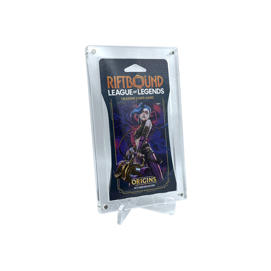 Acryl Case passend für League of Legends Riftbound Sleeved Booster englisch magnetisch inklusive Acryl Ständer