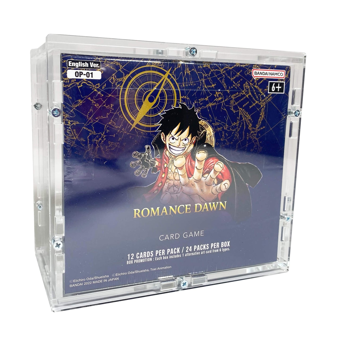 Acrylic Case for One Piece Display (Booster Box) english OP-01 Romance Dawn and OP-02 Paramount War