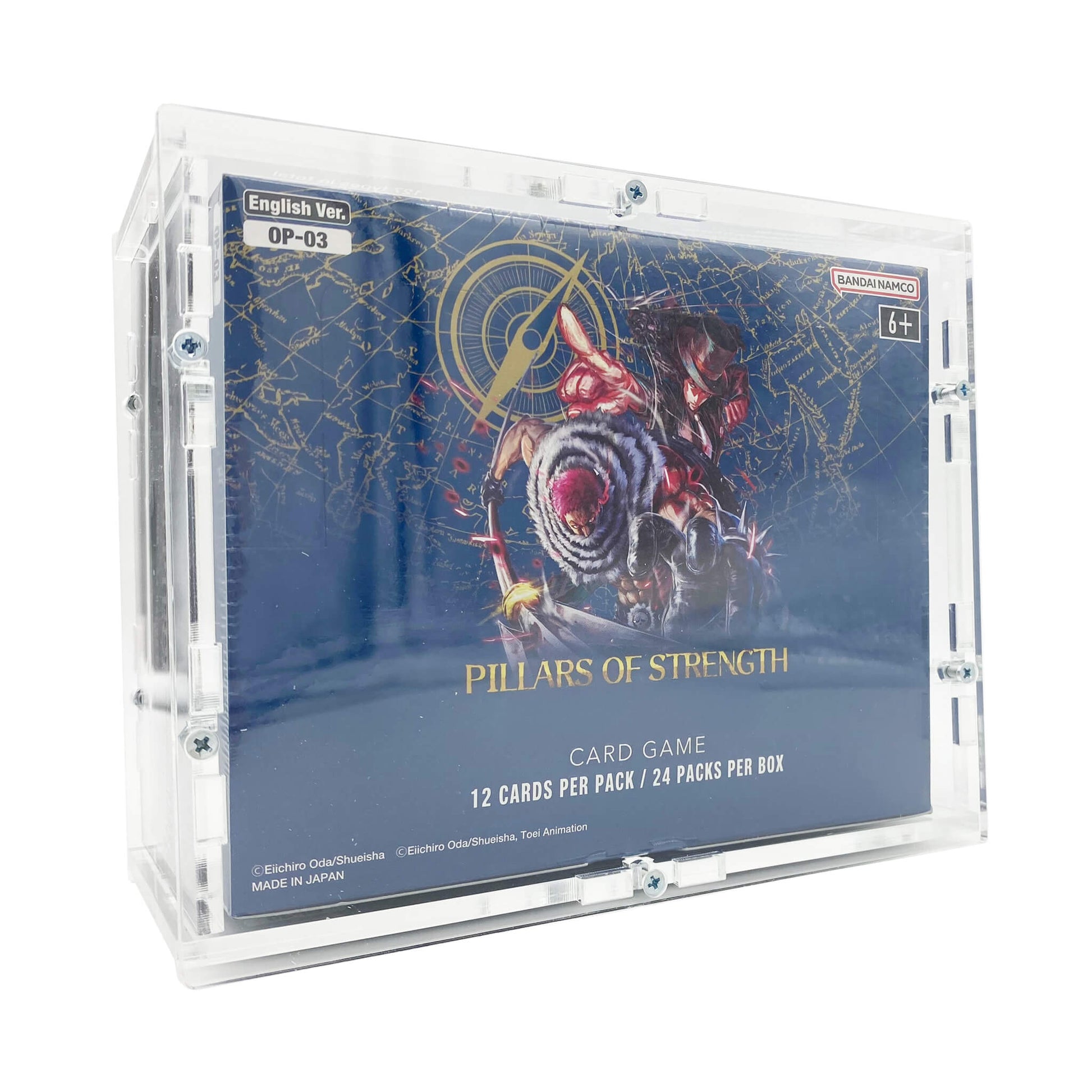 Acrylic Case suitable for One Piece Display Booster Box English OP-03 Pillars of Strength TCG-Cases.de Acrylic Case suitable for One Piece Display Booster Box English OP-03 Pillars of Strength TCG-Cases.de