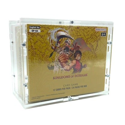 op04 booster box english Acrylic Case suitable for One Piece Display Booster Box English OP-04 Kingdom of Intrigue – TCG-Cases.de