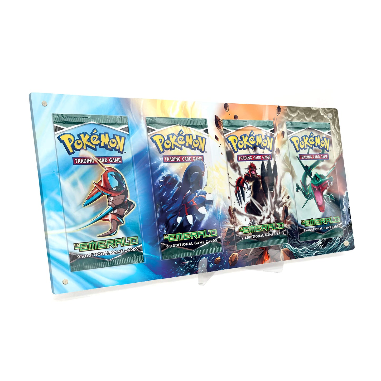 Extended Artwork Display Case Frame suitable for Pokémon Booster Ex Emerald