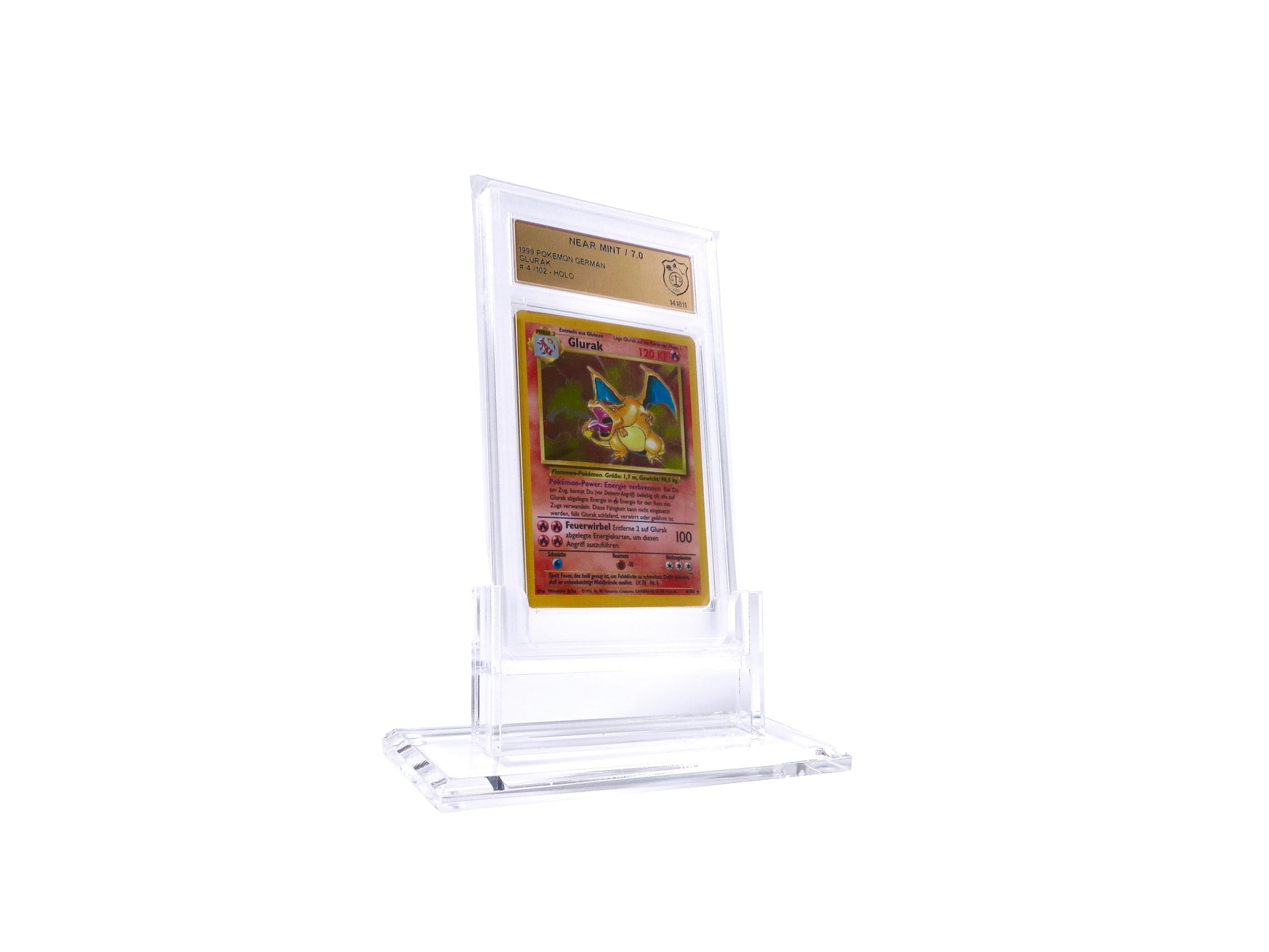 Acrylic case for GSG graded cards with metal feet TCG-Cases.de Acrylic case for GSG graded cards with metal feet TCG-Cases.de