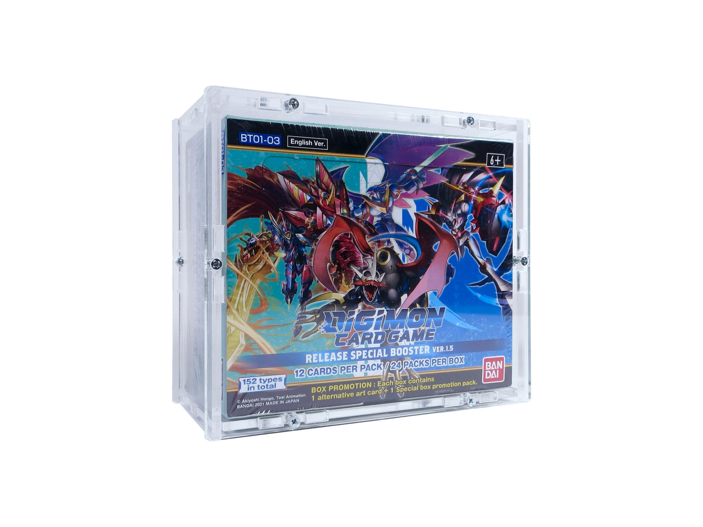 Acrylic Trading Card Box Case Digimon Booster Box Display Case With Magnetic Closure - Acrylic Protector For Collectors Booster Box Acrylic Case Acrylic Trading Card Box Case Digimon Booster Box Display Case With Magnetic Closure - Acrylic Protector For Collectors Booster Box Acrylic Case