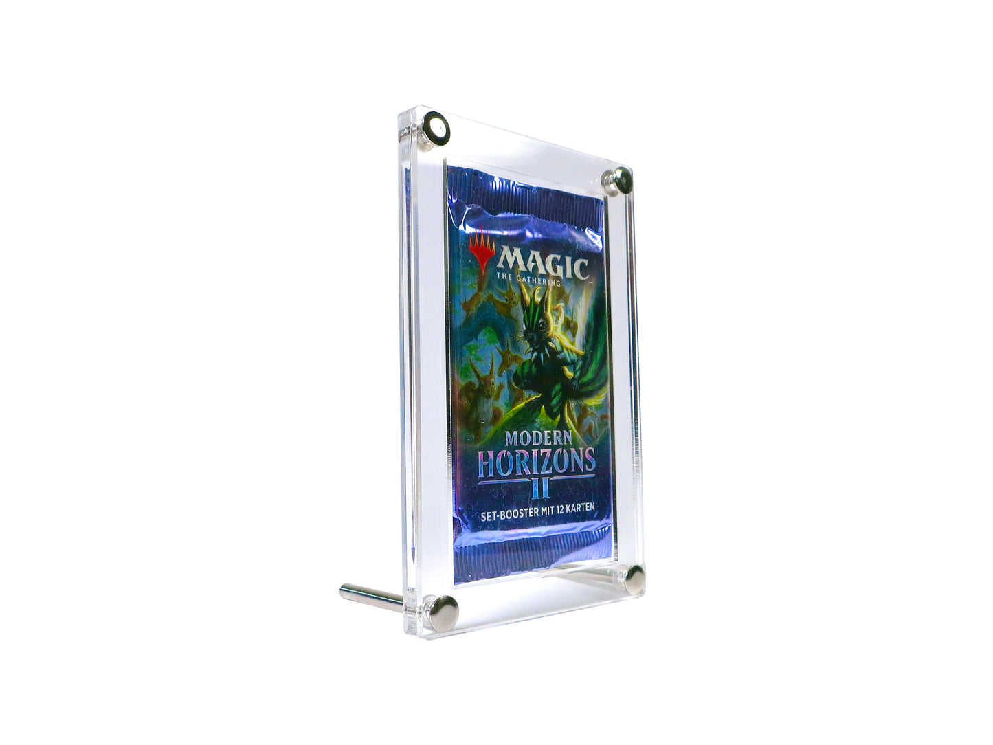 Acrylic case for Pokemon Boosters both vintage and modern with metal feet