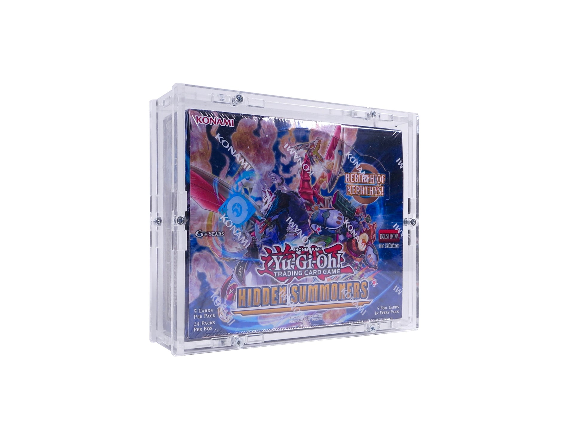 Acrylic Case suitable for Yugioh Display 24 Boosters a 5 Cards narrow
